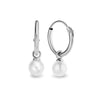 dainty pearl silver earring