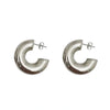 Orecchino Lana Chunky Argento