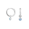 Blue Glaze Silver Earring