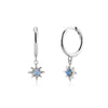 mini orecchino stella opale argento